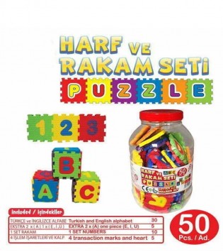 EVA PUZZLE 50 PRÇ.HARF RAKAM SET