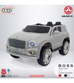 BOSS KUMANDALI AKÜLÜ ARABA GRİ 12 V