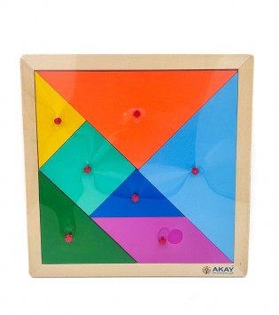 AHŞAP PUZZLE TANGRAM  30X30