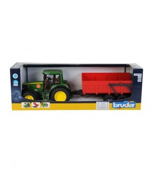Bruder John Deere 6920 Traktör Kırmızı Römork 0205 Bruder John Deere 6920 Traktör Kırmızı Römork 0205