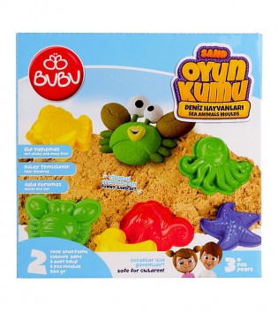 BU-BU OYUN KUMU VE DENİZ HAYVAN KALIPLI 500 GR.