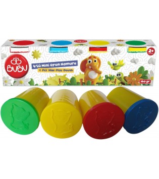 BU-BU MİNİ OYUN HAMURU 4'LÜ (4x40GR.)