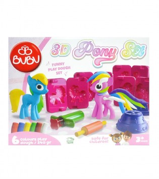 BU-BU OYUN HAMURU 3D PONY SET (L)