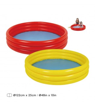 3 HALKA TEK RENK ÇOCUK HAVUZU 122X25CM