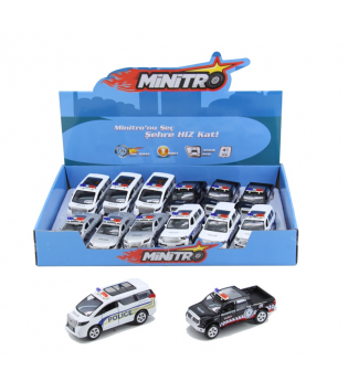 1:40 METAL ÇEKBIRAK SESLİ IŞIKLI POLİS TOYOTA