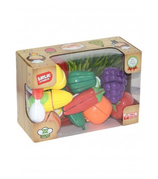 22 PCS ÇİLEKLİ KESİLEBİLEN MEYVE SEBZE