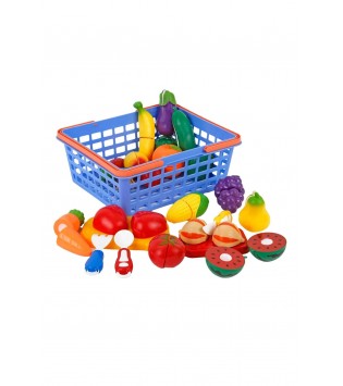 42 PCS SEPETLİ KESİLEBİLEN MEYVE VE SEBZE