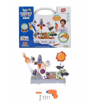 3D EĞİTİCİ STEAM EĞİTİCİ MATKAP SETİ - UZAY SERİSİ