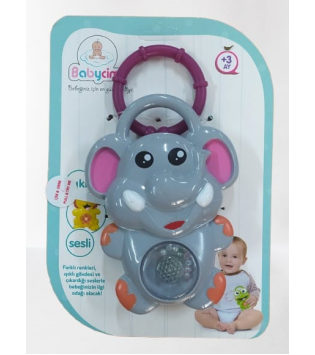BABYCİM NEŞELİ SESLİ PİLLİ FİL ÇINGIRAK