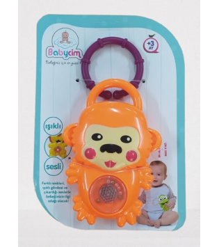 BABYCİM NEŞELİ SESLİ PİLLİ MAYMUN ÇINĞIRAK