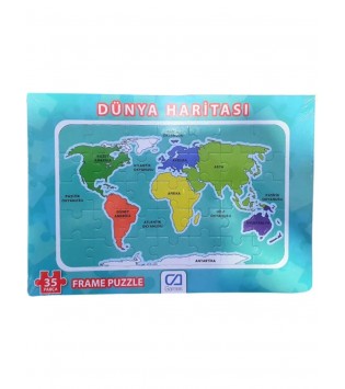 DÜNYA HARİTASI FRAME PUZZLE-35