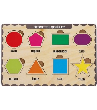 AHŞAP GEOMETRİK ŞEKİLLER EĞİTİCİ SET