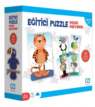 EĞİTİCİ PUZZLE - NEŞELİ HAYVANLAR