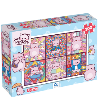 CA200-5338 CA GAMES PEMBE KEDİ PUZZLE 200 CA200-5338 CA GAMES PEMBE KEDİ PUZZLE 200