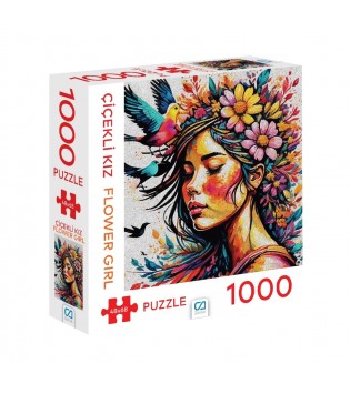 ÇİÇEKLİ KIZ PUZZLE 1000
