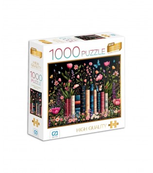  CA1000-7078 CA GAMES ÇİÇEKLER VE KİTAPLAR PUZZLE 1000