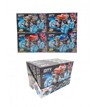 KUTUDA 4 ASST.185-191 PARÇA ÇEKBIRAK IŞIKLI LEGO ARABA