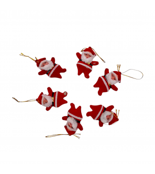 POŞETTE 6,5 CM. 6 LI NOEL BABA