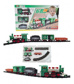 IŞIKLI SESLİ DUMAN ÇIKARAN 14 PCS TREN