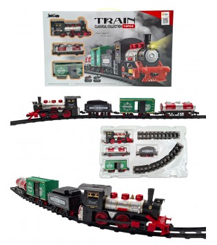 IŞIKLI SESLİ DUMAN ÇIKARAN 14 PCS TREN