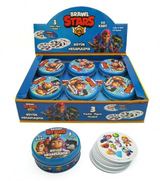 METAL BRAWL STARS BÜYÜK TENEKE KART