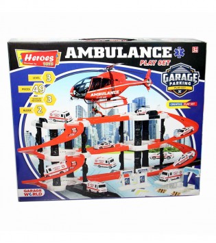 HEROES TOYS ÜÇ KATLI ÇİFT BLOK AMBULANS