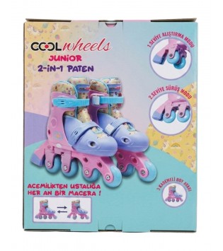 COOL WHEELS JUNIOR PATEN PEMBE XS/S (27-30) (31-34) COOL WHEELS JUNIOR PATEN PEMBE XS/S (27-30) (31-34)