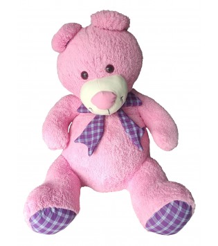 100 CM FİYONKLU AYI ŞEKER PEMBE
