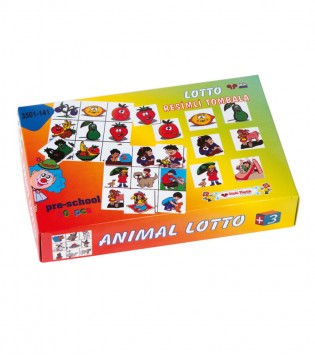 ANIMAL  LOTTO  (60 pcs)
LOTTO - RESİMLİ TOMBALA OYUNU 60 PARÇA