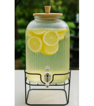 3,75 LT CAM METAL AYAKLI LİMONATA SEBİLİ