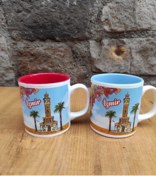 İZMİRLİ RENKLİ DESENLİ KUPA MUG