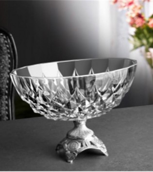 CAM KAİDELİ METAL AYAKLI MEYVELİK GONDOL