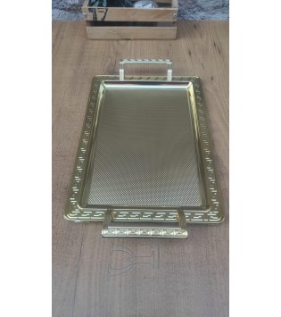 GOLD VERSAC RENK DİKDÖRTGEN ORTA  BOY TEPSİ