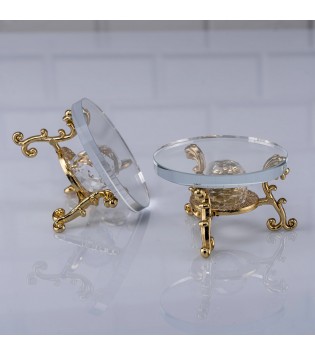 YUVARLAK AYAKLI ALTIN GÜMÜŞ YÜKSELTİCİ