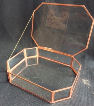 ORKİDE CAM 15X28 CM ALTIN/GÜMÜŞ KUTU