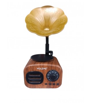 GRAMAFON GÖRÜNÜMLÜ USB ŞARJLI  FM RADYO