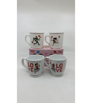 OFSET KUTULU SERAMİK 2 Lİ SEVGİLİ KUPASI