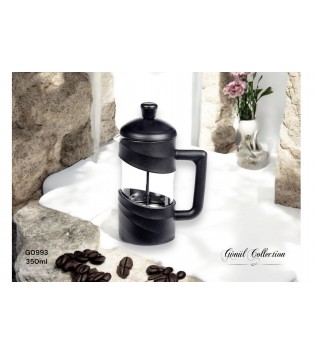 SİYAH CAM BİRKİ ÇAYI/FRENCH PRESS 350 ML