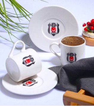 BEŞİKTAŞ LİSANSLI 2 Lİ KAHVE FİNCAN TK.