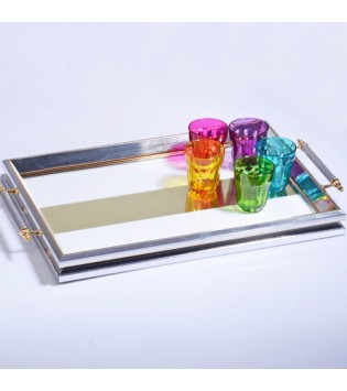 KULPLU LÜX DİKDÖRTGEN 31X50 CM TEPSİ