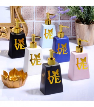 SERAMİK GOLD YALDIZLI SIVI SABUNLUK