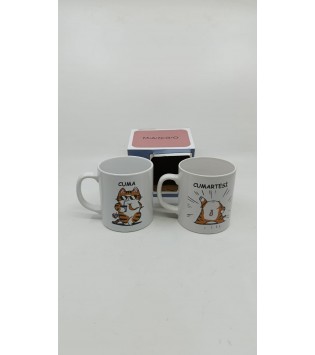 GÜNLÜ KEDİLER KUPASI SERAMİK KUTULU