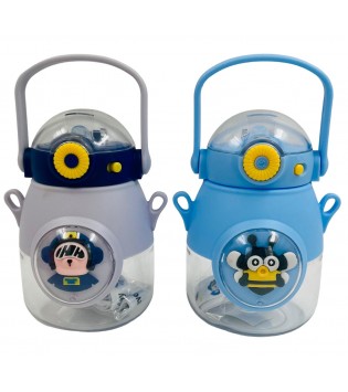 PLASTİK DESENLİ ÇOCUK MATARASI 850 ML