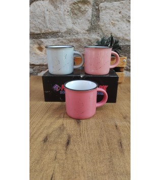 STONWARE EMAYE GÖRÜNÜMLÜ KUPA RENKLİ