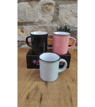 STONWARE EMAYE GÖRÜNÜMLÜ KUPA RENKLİ