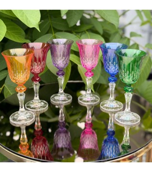 FALCO 060 ML BONCUK DESENLİ AYAKLI KADEH