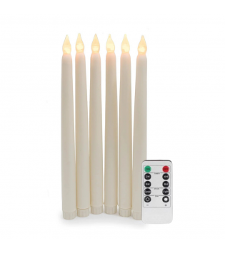KUMANDALI 6 LI LED BURGULU ŞAMDAN MUMU