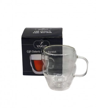 250 ML ÇİFT CİDARLI CAM KUPA 