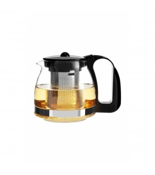 CAM 1250 ML DEMLİK SİYAH VE BEYAZ