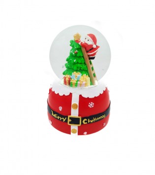 ORTA BOY IŞIKLI MÜZİKLİ NOEL BABALI KAR KÜRESİ